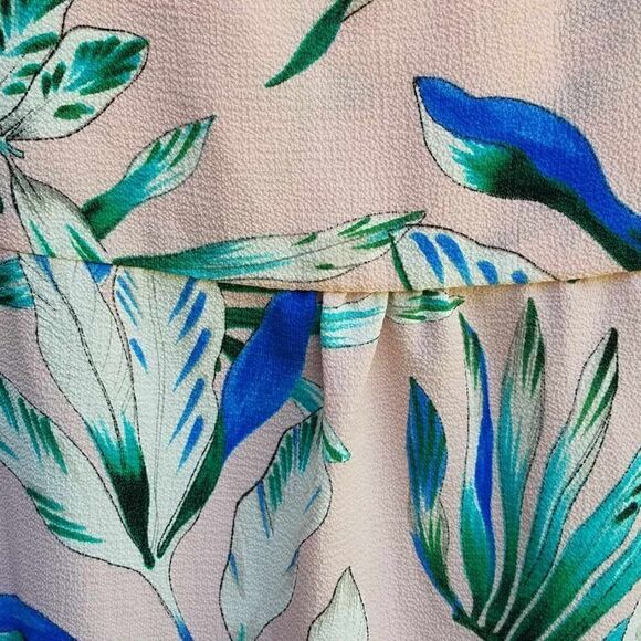 C & E Pink Tropical Sleeveless Blouse size XL - Picture 4 of 9